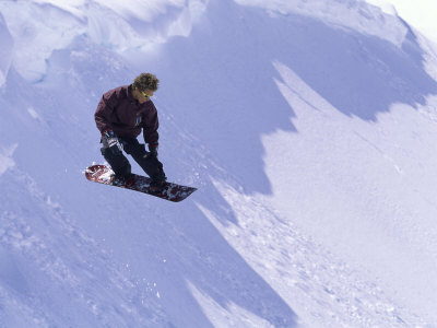 Snowboarder, Snow and Shadows Photographic Print Snowboarder, Snow and Shadows Photographic Print