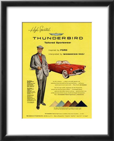 Thunderbird Sportswear Framed Print Thunderbird Sportswear Framed Print