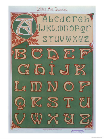 art nouveau. Art Nouveau Alphabet, 1903