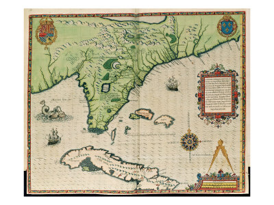 Map of Florida Giclee Print Map of Florida Giclee Print