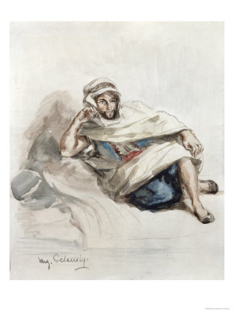 Seated Arab Giclee Print Seated Arab Giclee Print