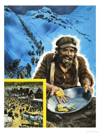 gold rush pictures of gold. Klondike Gold Rush Giclee