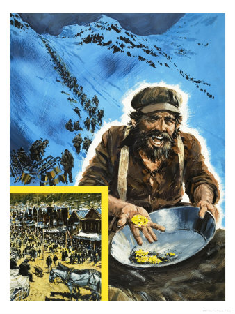 klondike gold rush miners. Klondike Gold Rush Giclee