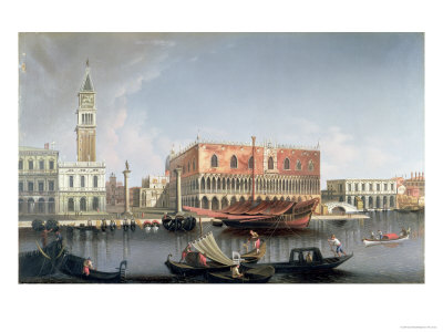 Gondolas Before St Marks Square Venice