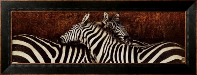 Two Zebras Framed Print Two Zebras Framed Print