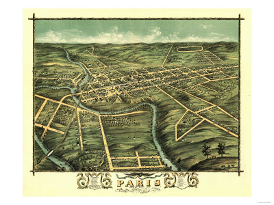 Paris Map Poster. Paris, Kentucky - Panoramic Map Premium Poster. zoom. http://imagecache5d.art.com/watermarker/-29-2978-Z00DQAAT.jpg