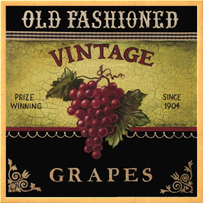 Vintage Grapes Framed Canvas Print Vintage Grapes Framed Canvas Print