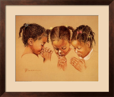 Three Girls Praying Framed Print Three Girls Praying Framed Print