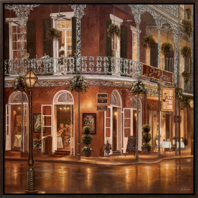 Jazz du Jour Framed Canvas Print Jazz du Jour Framed Canvas Print