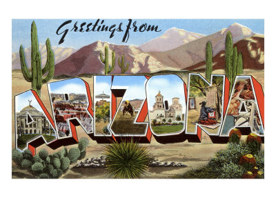 Greetings from Arizona Giclee Print Greetings from Arizona Giclee Print