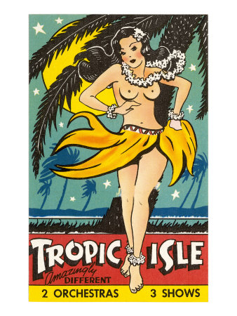 Tropical Girl Pin Up Giclee Print Tropical Girl Pin Up Giclee Print