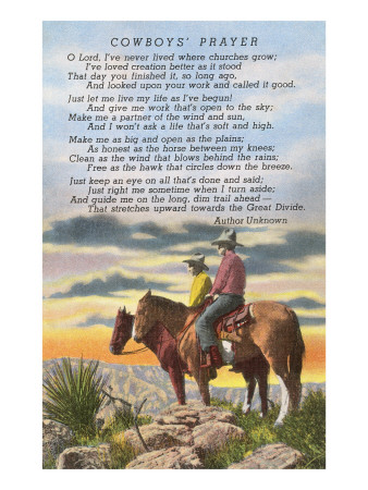 Cowboys' Prayer Giclee Print Cowboys' Prayer Giclee Print