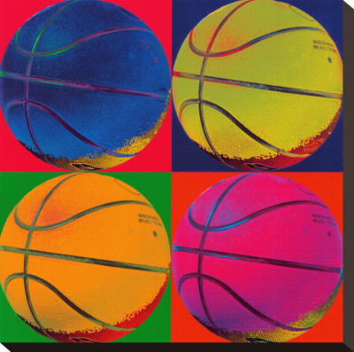 Ball Four: Basketball Stretched Canvas Print Ball Four: Basketball Stretched Canvas Print