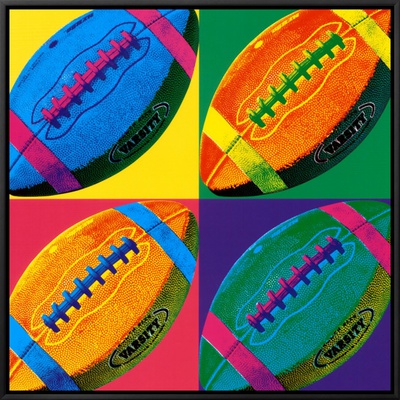 Ball Four: Football Framed Canvas Print Ball Four: Football Framed Canvas Print