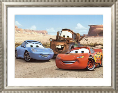 The Cast of Cars Framed Print The Cast of Cars Framed Print