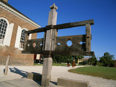 Williamsburg Gifts on Colonial Stocks Next To The Old Williamsburg Courthouse Photographic