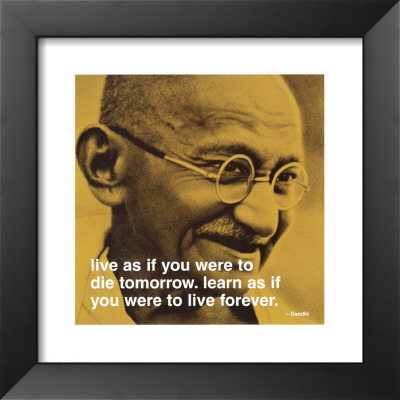 Gandhi: Live and Learn Framed Print Gandhi: Live and Learn Framed Print