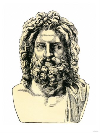 Roman Jupiter, or Zeus in Greek Mythology, God of the Sky and of Laws