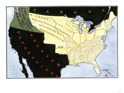 missouri compromise cartoon. The Missouri Compromise Map.