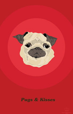 Pugs & Kisses Masterprint Pugs & Kisses Masterprint