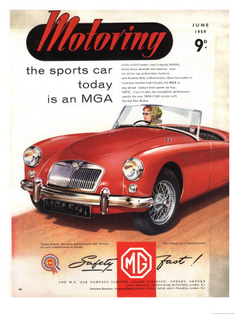 MG Convertibles, UK, 1950 Premium Poster MG Convertibles, UK, 1950 Premium Poster