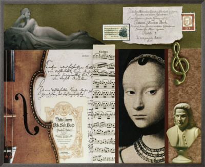 Homage to Js Bach Framed Canvas Print Homage to Js Bach Framed Canvas Print
