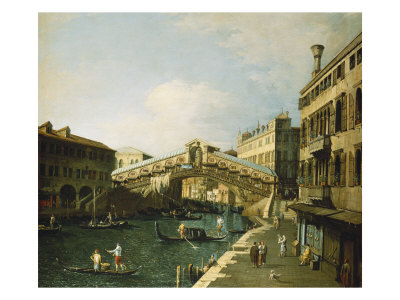 The Grand Canal Venice with the Rialto Bridge