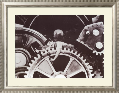 Charlie Chaplin in Modern Times Framed Print Charlie Chaplin in Modern Times Framed Print