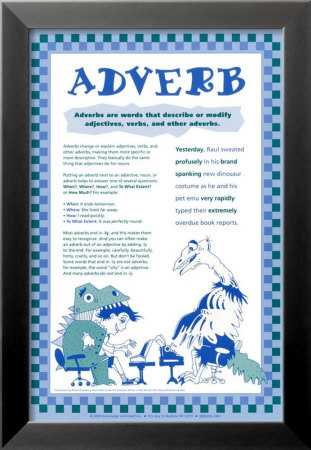 Adverb Framed Print Adverb Framed Print