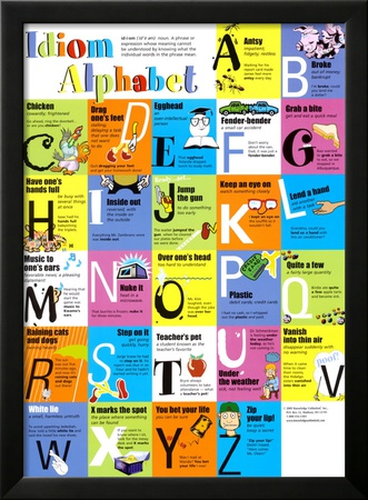 Idiom Alphabet Framed Print Idiom Alphabet Framed Print