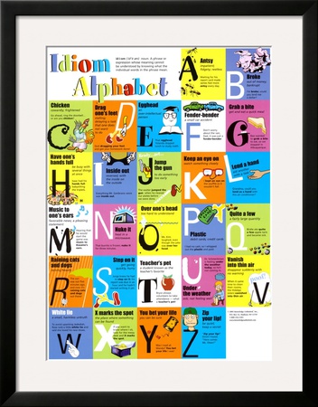Idiom Alphabet Framed Print Idiom Alphabet Framed Print