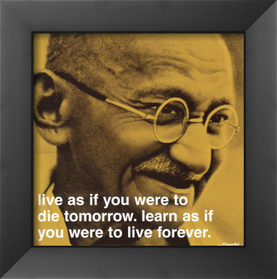 Gandhi: Live and Learn Framed Print Gandhi: Live and Learn Framed Print