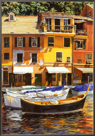 Portofino Framed Canvas Print Portofino Framed Canvas Print