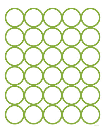 Green Circles Stretched Canvas Print