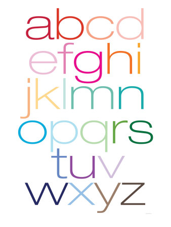 Rainbow Alpha Stretched Canvas Print