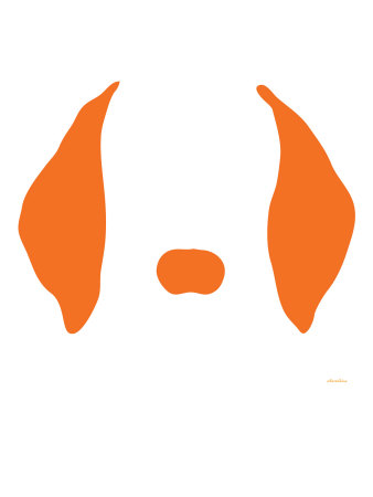 Orange Floppy Ears Stretched Canvas Print