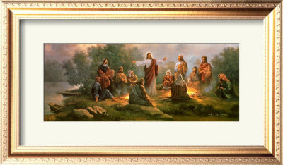 Jesus Spreading the Word Framed Print Jesus Spreading the Word Framed Print