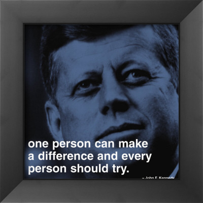 JFK: Make a Difference Framed Print JFK: Make a Difference Framed Print