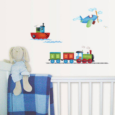 Boats, Trains & Planes Wall Decal Boats, Trains & Planes Wall Decal