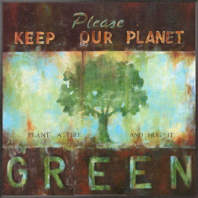 Green Planet Framed Canvas Print Green Planet Framed Canvas Print