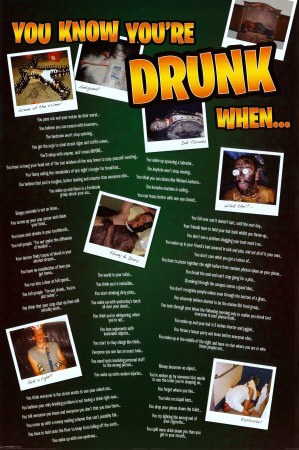 You Know You're Drunk When Poster You Know You're Drunk When Poster