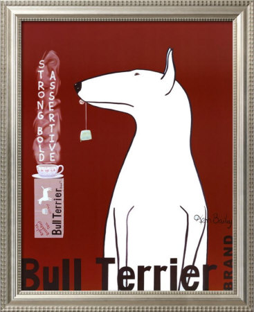 Bull Terrier Tea Framed Print Bull Terrier Tea Framed Print