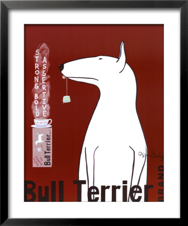 Bull Terrier Tea Framed Print Bull Terrier Tea Framed Print