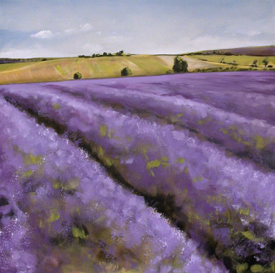 Lavender View Hand Painted Art Lavender View Hand Painted Art