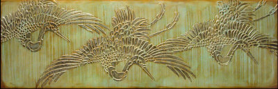 Crane Formation Hand Painted Art Crane Formation Hand Painted Art