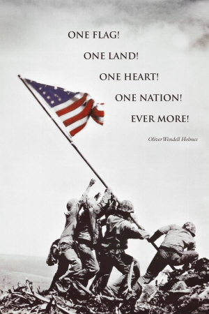 American Flag at Iwo Jima Poster American Flag at Iwo Jima Poster