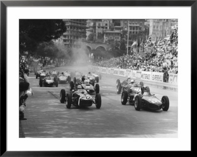 monaco grand prix posters. Start of 1961 Monaco Grand