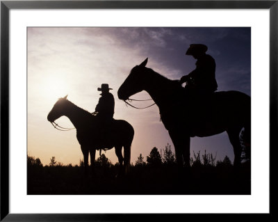 Cowboys At Sunrise Framed Print Cowboys At Sunrise Framed Print