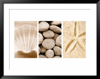 Beach Patterns Triptych Framed Print Beach Patterns Triptych Framed Print