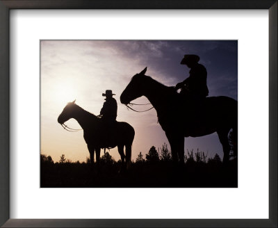 Cowboys At Sunrise Framed Print Cowboys At Sunrise Framed Print